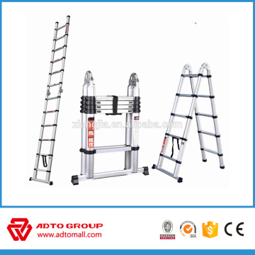 double side telescopic ladder,fold up aluminium ladder